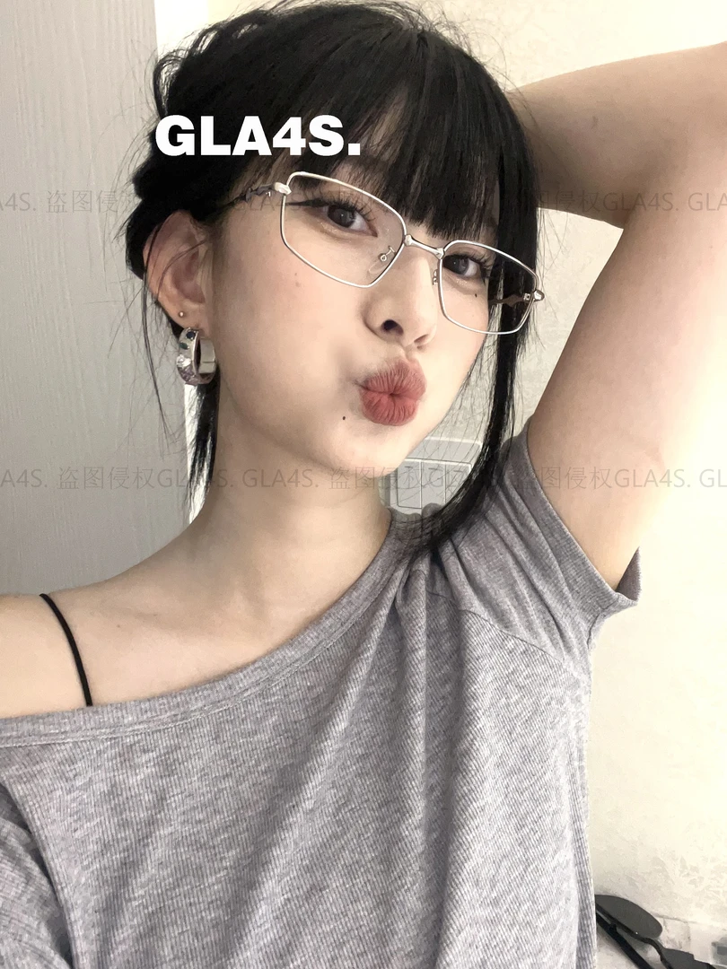 韩版高级长方形银框超轻金属眼镜防蓝光方框网红复古