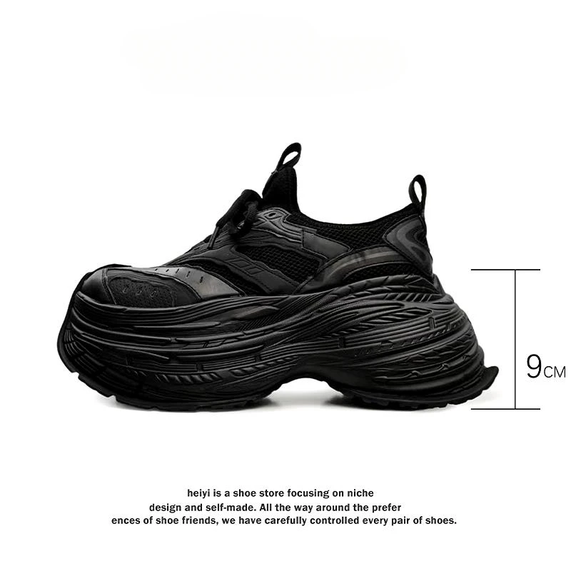 秋季黑武士16XL矮子乐老爹鞋男女小众高级感厚底运动鞋坦克轮胎鞋