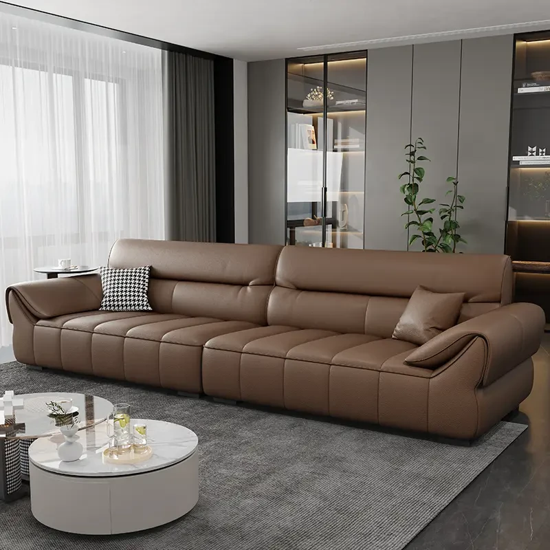 意式轻奢钢琴键皮艺家用客厅沙发现代小户型新款家具免洗Y725