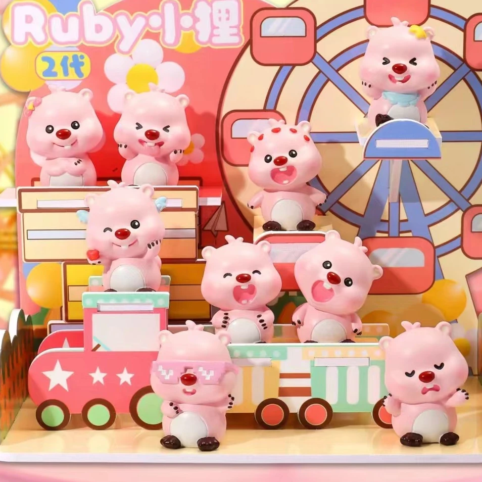 Ruby小狸2代盲盒卡通盲盒摆件可爱小粉狸露比手办盲盒小摆件