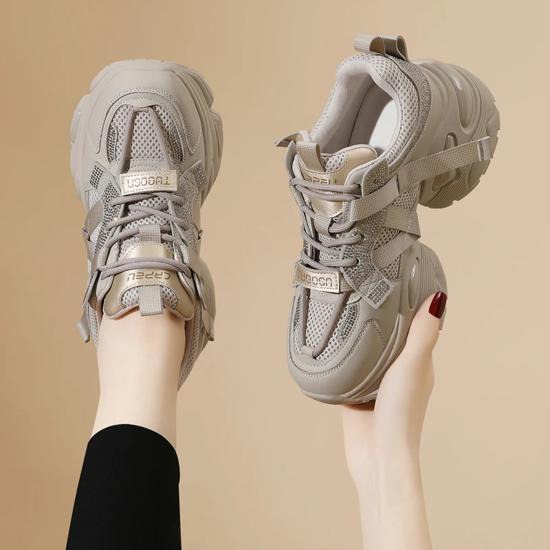 增高老爹鞋女ins潮2024年秋季新款小个子松糕厚底运动休闲鞋