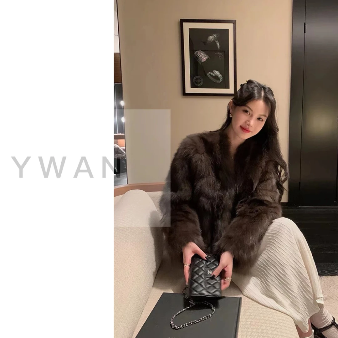 鱼子金YeahOne〖赫拉缪斯 〗ins网红款蓝狐腹毛款秋冬外套毛狐外套