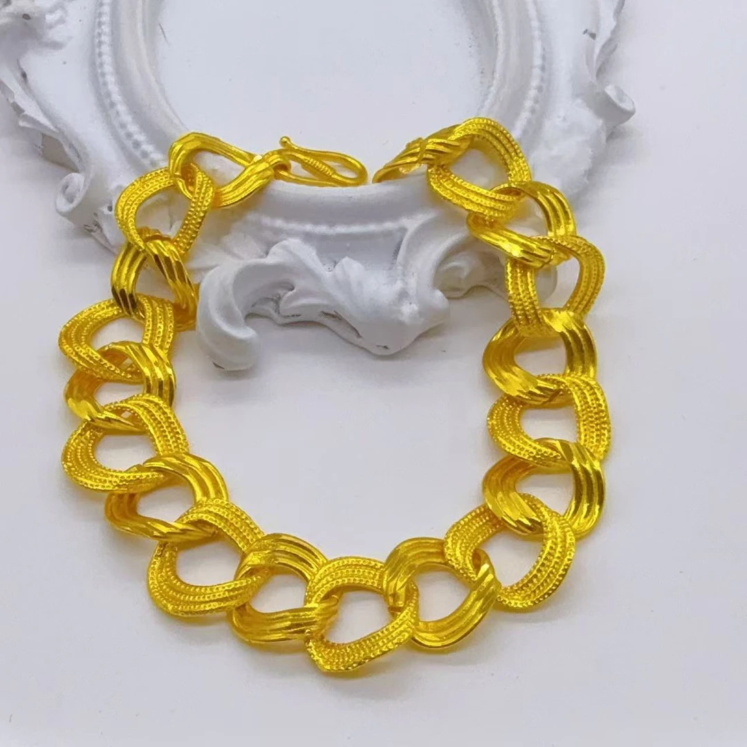 铜合金手链 铜合金金色重工精美手链0069