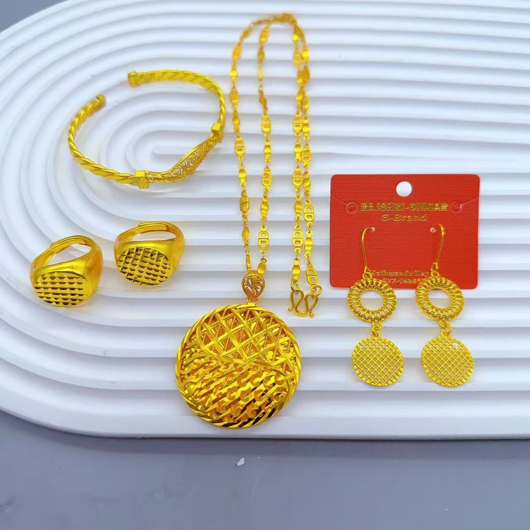 铜合金项链 精美铜合金装女款气质时尚百搭女士经典金色 200-35