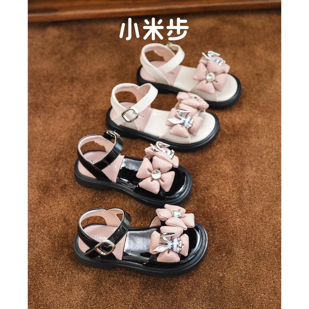 小米步【夏清·花兔兔】女童网鞋2024年夏季新款儿童软底女童国风