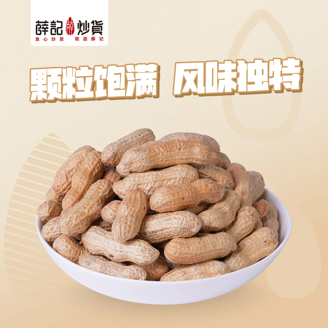 薛记炒货 蒜香花生300g 颗粒饱满 风味独特