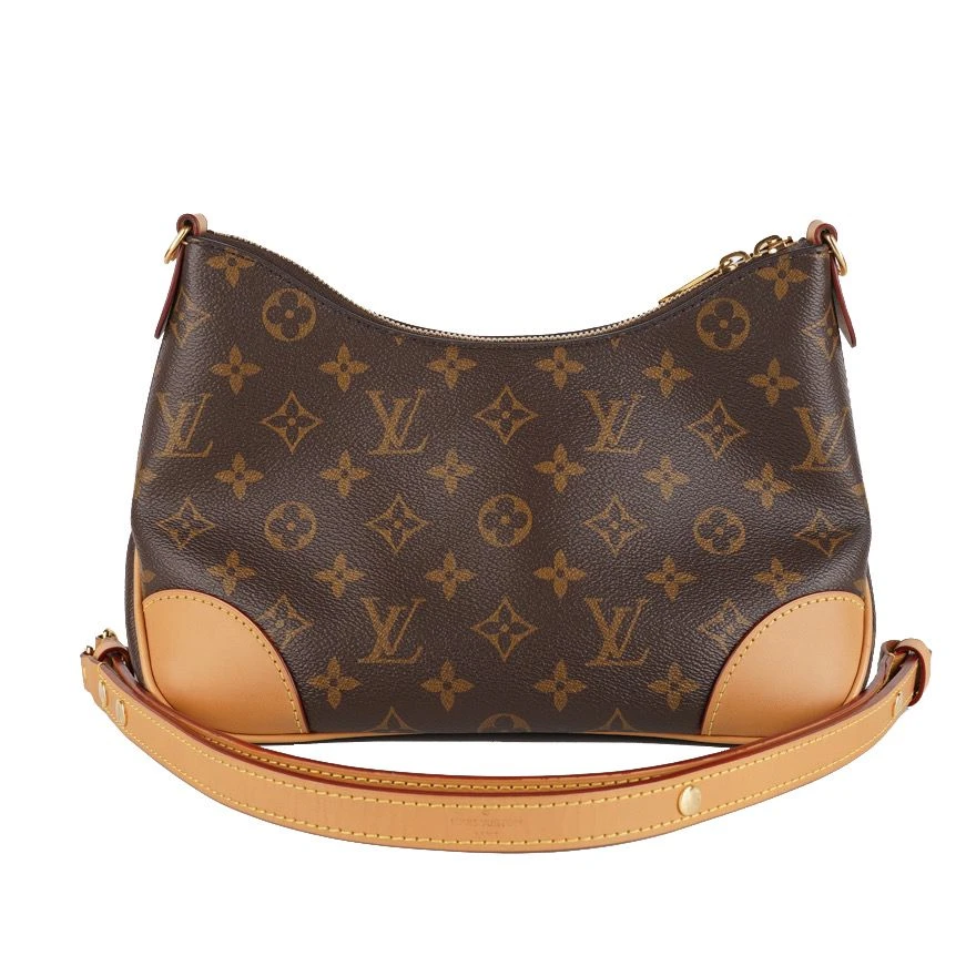 99新 LouisVuitton/路易威登 Boulogne牛角包老花单肩斜挎包