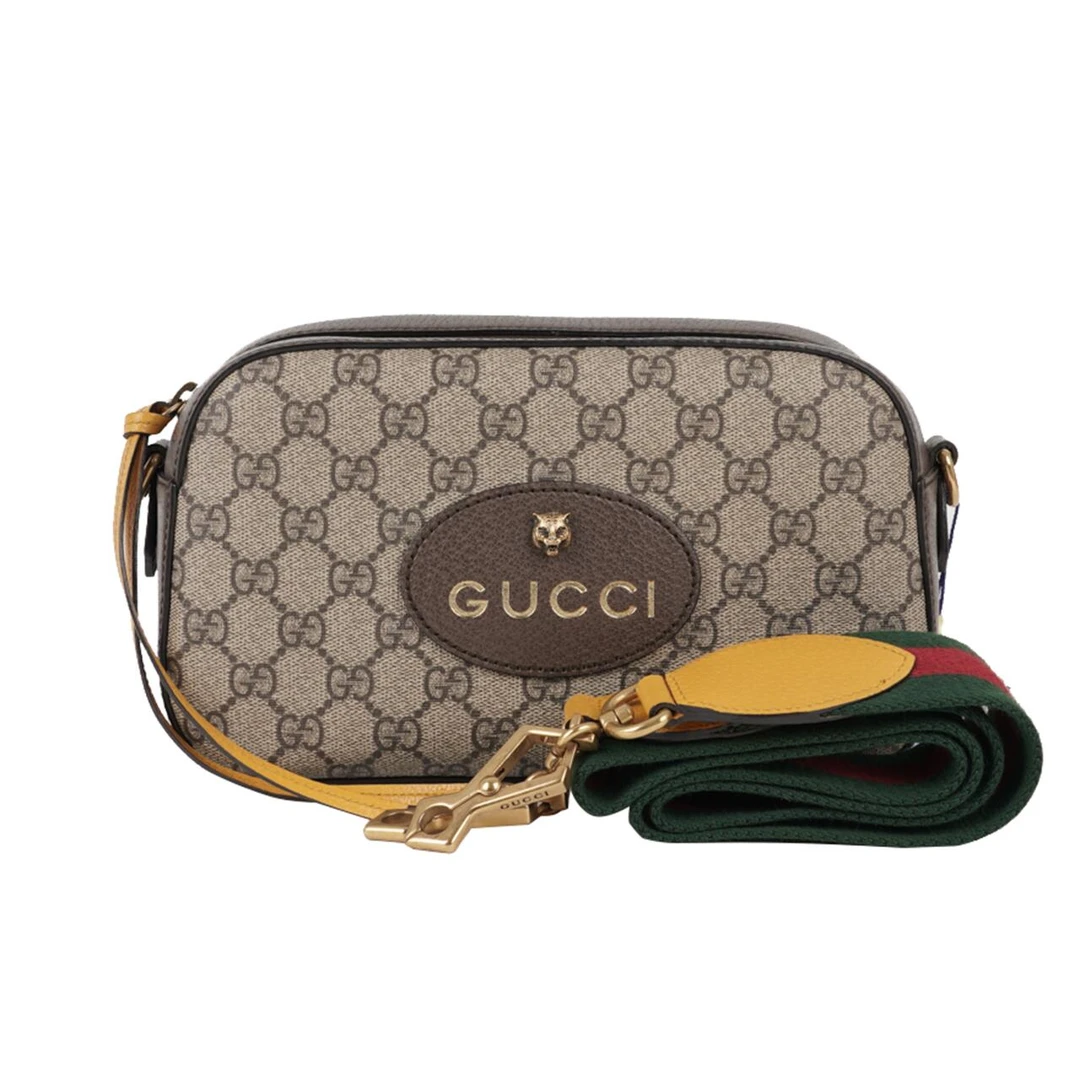 99新 GUCCI/古驰 虎头相机包单肩斜挎包