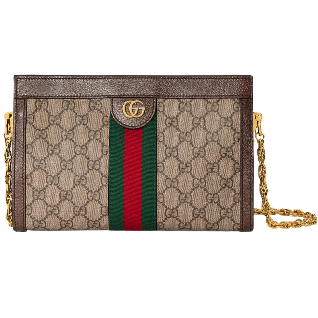 99新 GUCCI/古驰 Ophidia老花夹子包小号 原盒/尘袋