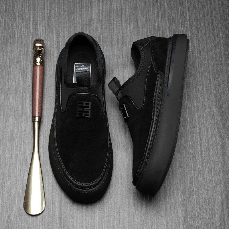 帕达索高级感男士一脚蹬纯皮舒适休闲男鞋时尚百搭皮鞋230856