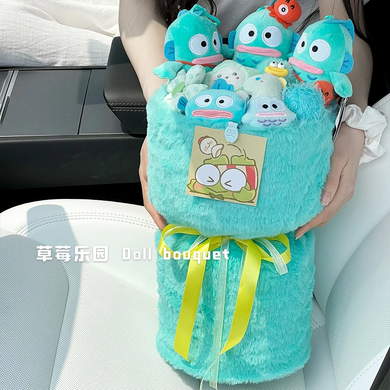 毕业礼物10岁十八岁成人礼三丽鸥丑鱼汉顿玩偶花束送女孩儿童生日