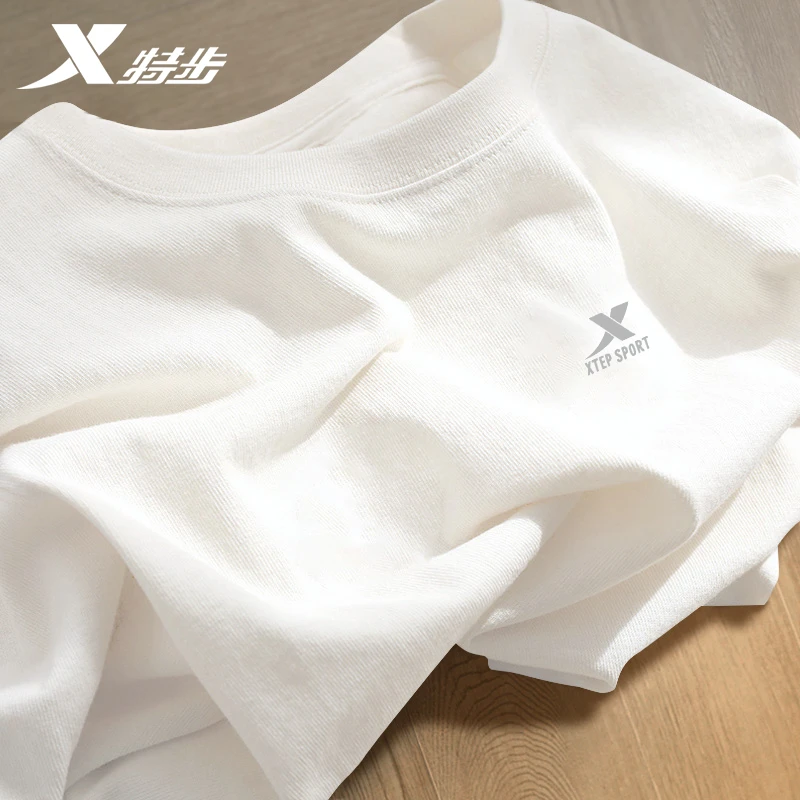 特步运动T恤短袖男2025夏季款跑步速干薄款冰丝半袖圆领休闲上衣