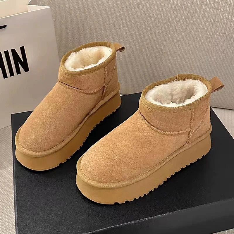 【所姿】新款经典时尚女士厚底同款雪地靴