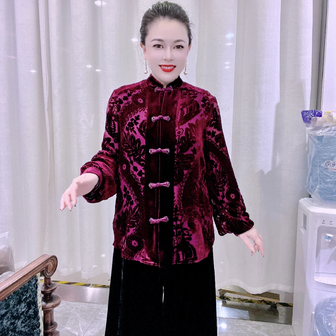 桑蚕丝小衫中老年时尚高档气质百搭休闲减龄洋气显瘦88AYG0225