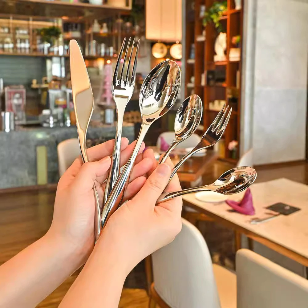 【出口瑞典】高奢餐具18/10不锈钢刀叉勺网红吃饭勺家用韩式牛排刀