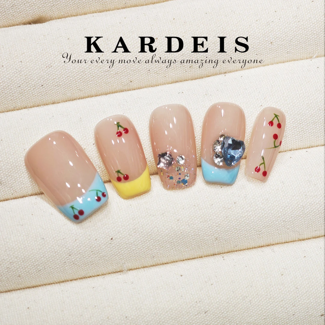 KARDEIS卡戴浠"小樱桃"甜美多巴胺显白设计师穿戴甲