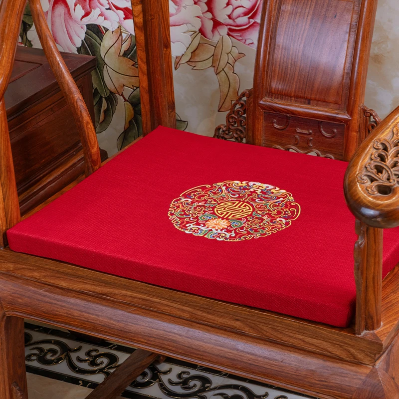 中式坐垫圈椅红木椅茶椅太师椅座垫官帽椅垫实木餐椅垫子防水定制