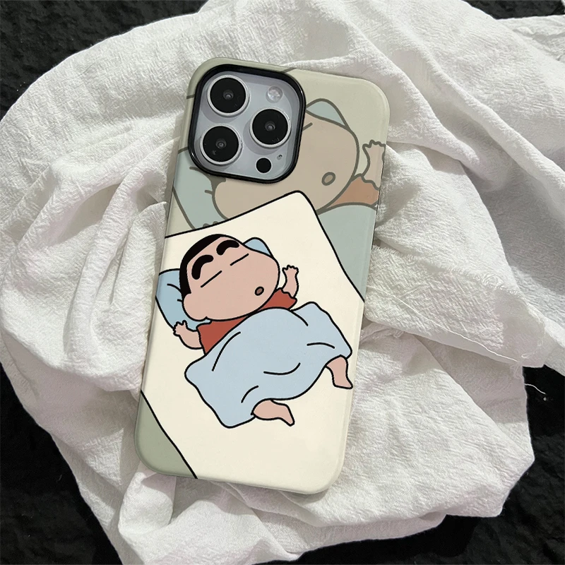 蜡笔小新苹果15promax手机壳iphone16华为12小米14适用11卡通13男