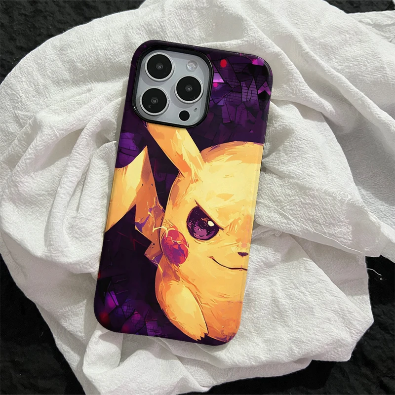 皮卡丘卡通苹果15promax手机壳iphone13华为12小米14适用11防摔男