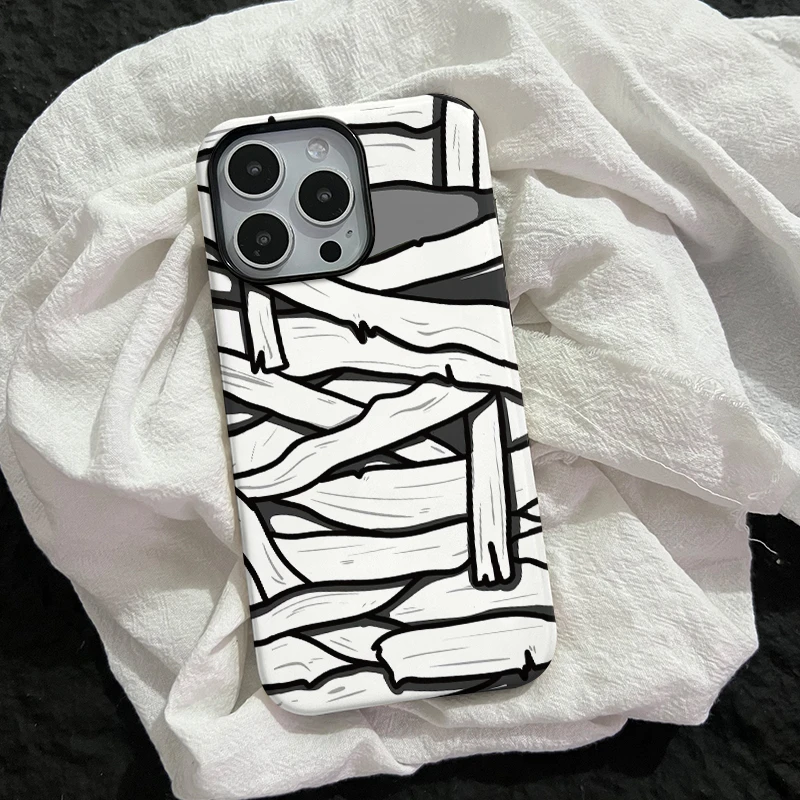 艺术条纹苹果15promax手机壳iphone16华为12小米14适用创意13男生