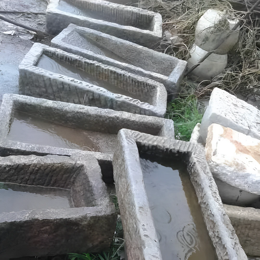 老石槽天然石材青石纯石头农村水槽室内外摆件流水摆件庭院装饰