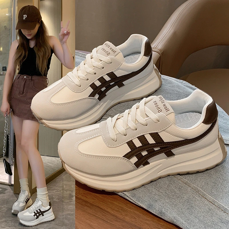 ins韩版阿甘鞋女潮2024秋季新款增高学生跑步运动休闲鞋街拍A709