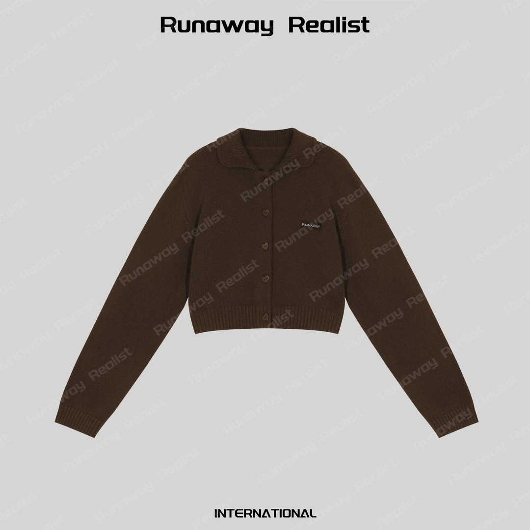 【RUNAWAY REALIST】100羊毛爱心扣软糯针织外套 W273