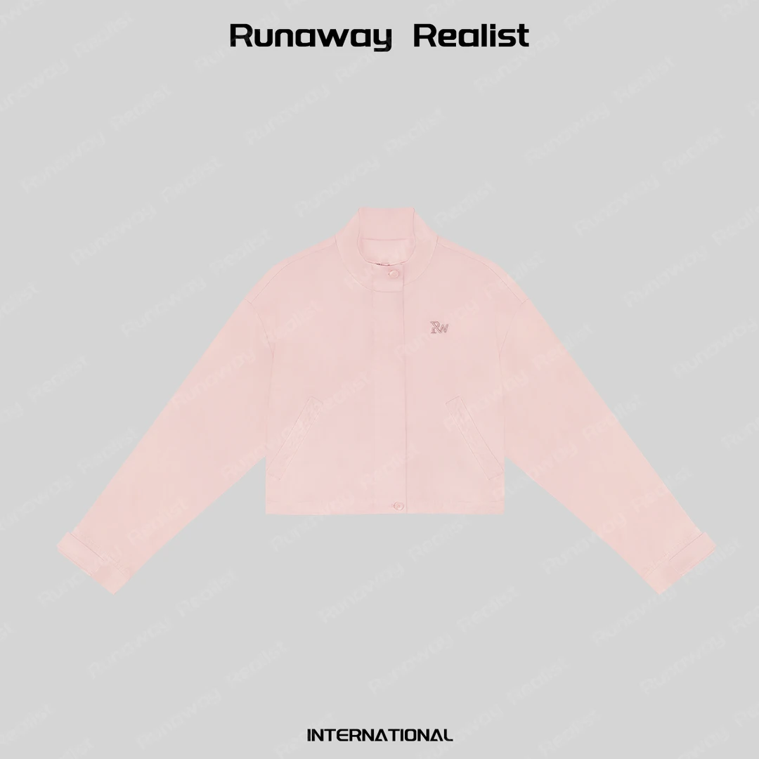 【RUNAWAY REALIST】粉色减龄韩版潮酷洋气减龄百搭夹克上衣 W155