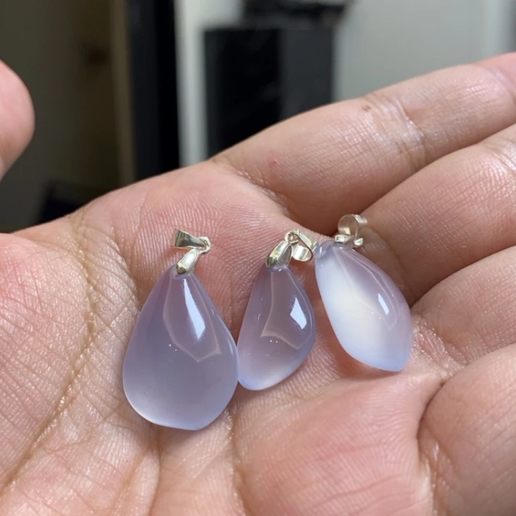 【闪购商品】玛瑙/玉髓珠宝半成品银S925镶嵌多样性发货其中一个