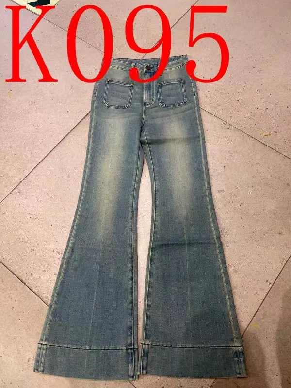 欧货宽边脚牛仔裤