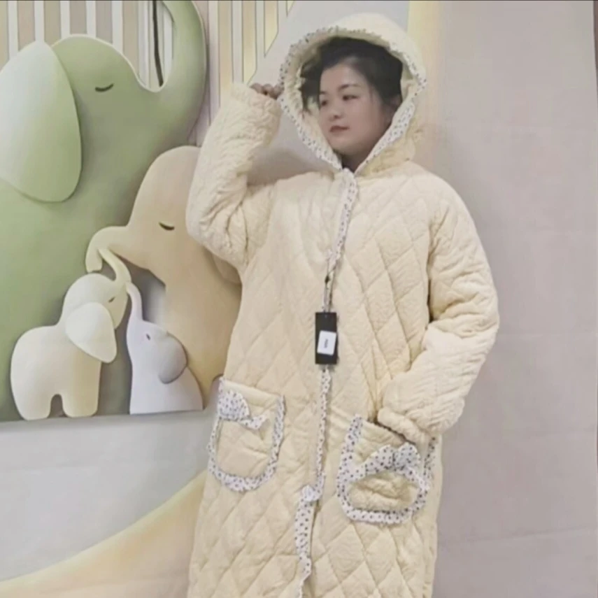 《反季清货》冬季新款甜美网红套装家居服秋冬款加厚可外穿睡衣