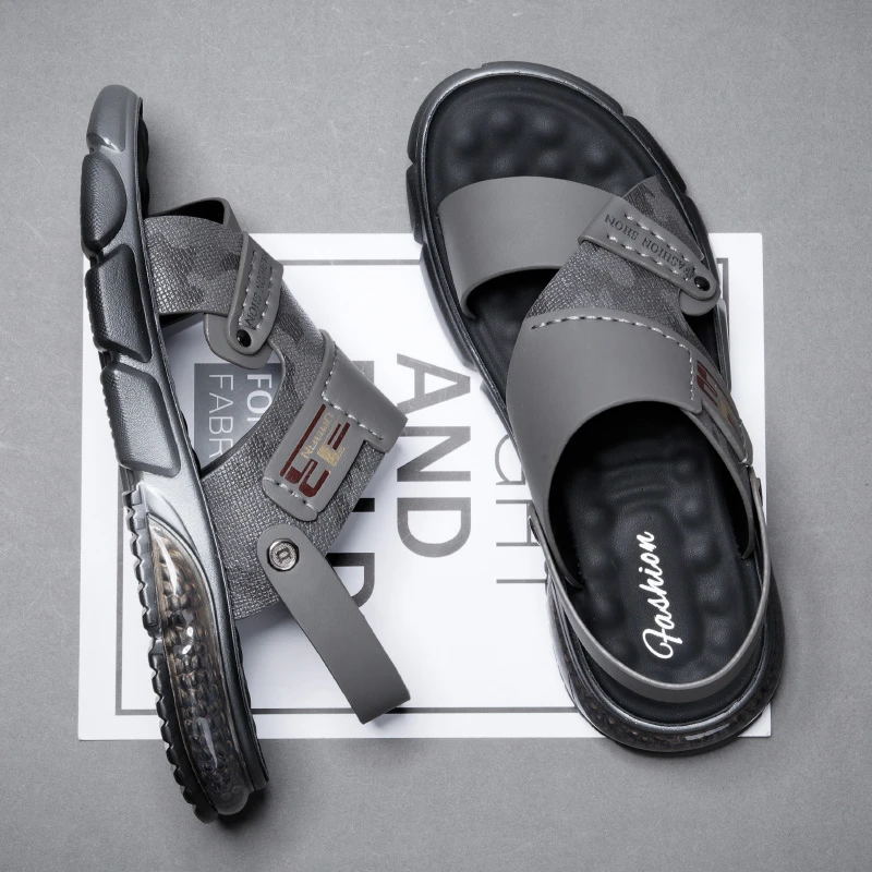 凉鞋男户外鞋沙滩鞋夏季新款休闲百搭两穿开车鞋气垫软底时尚男鞋