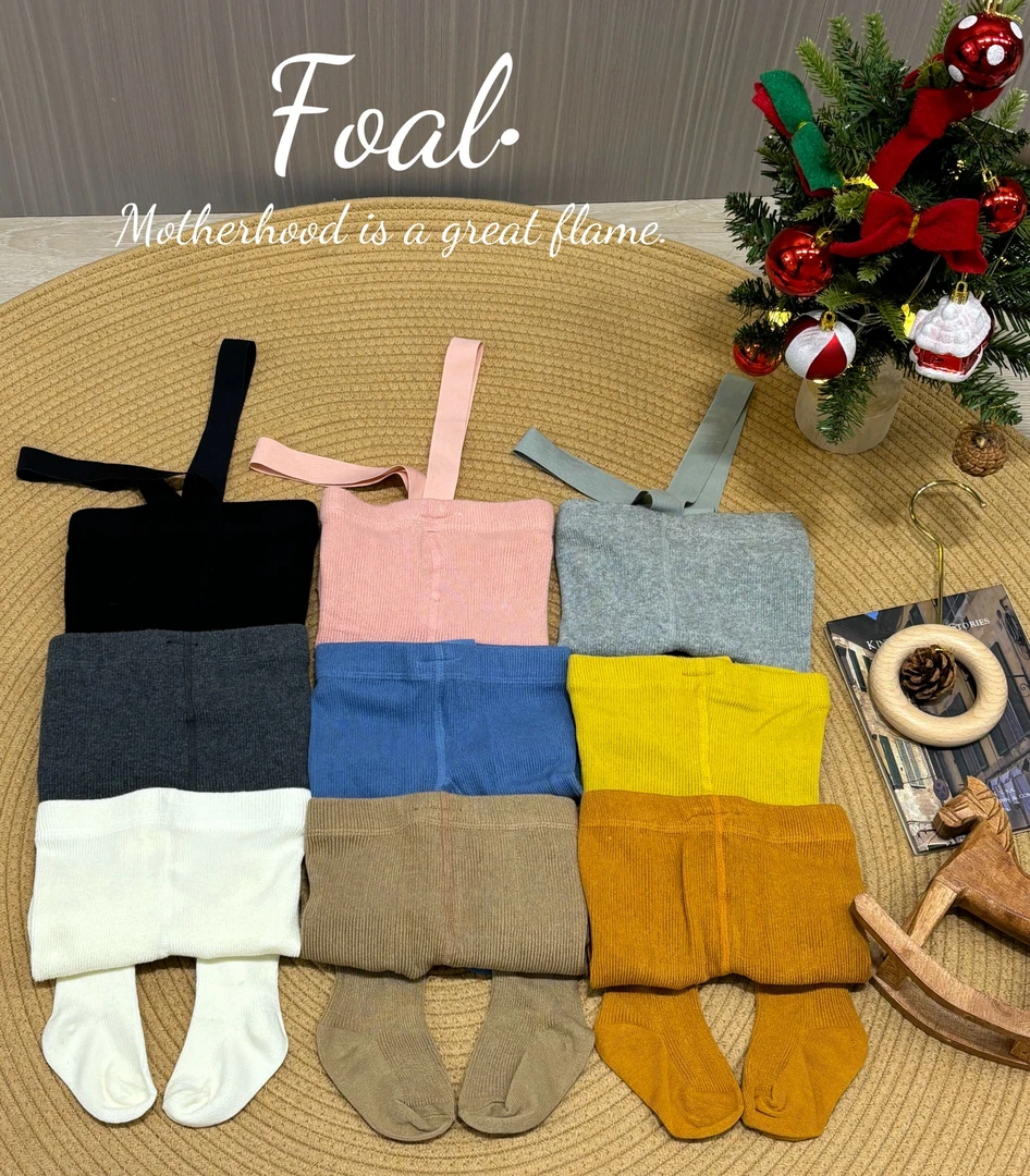 Foal【爱宝连脚举重裤】宝宝婴童百搭神器护肚高腰弹力连脚举重裤