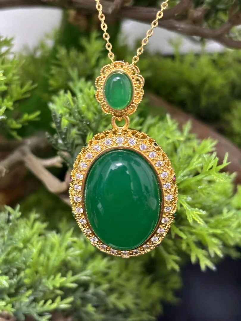 【蛋面DM08】天然正品玉鸽子蛋 玉髓 玉中精髓 万事顺遂 赠链