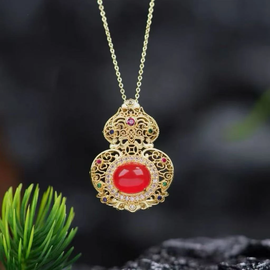 【葫芦HL05】天然正品红葫芦 玉髓 玉中精髓 万事顺遂 赠链