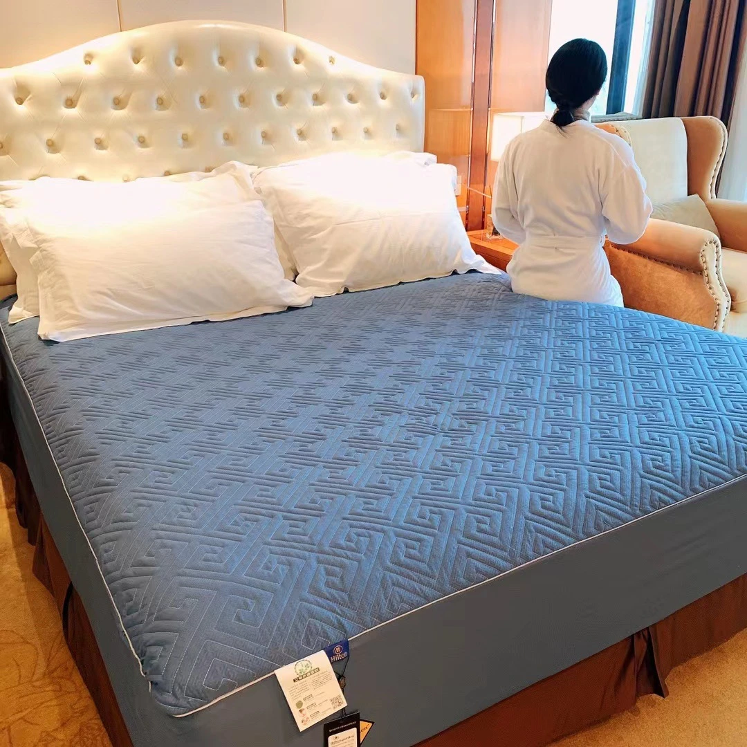 2024新款水洗棉透气艾草夹棉简约纯色高级感凉感单床笠