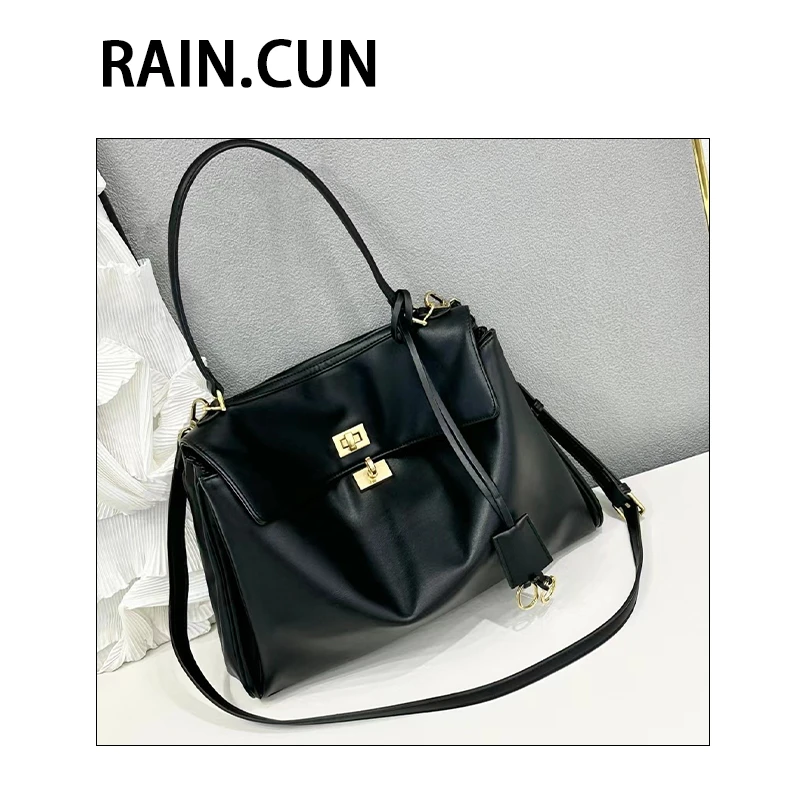 【南沙瑞熙】FES-6688-黑色计感时尚百搭ins女士包包