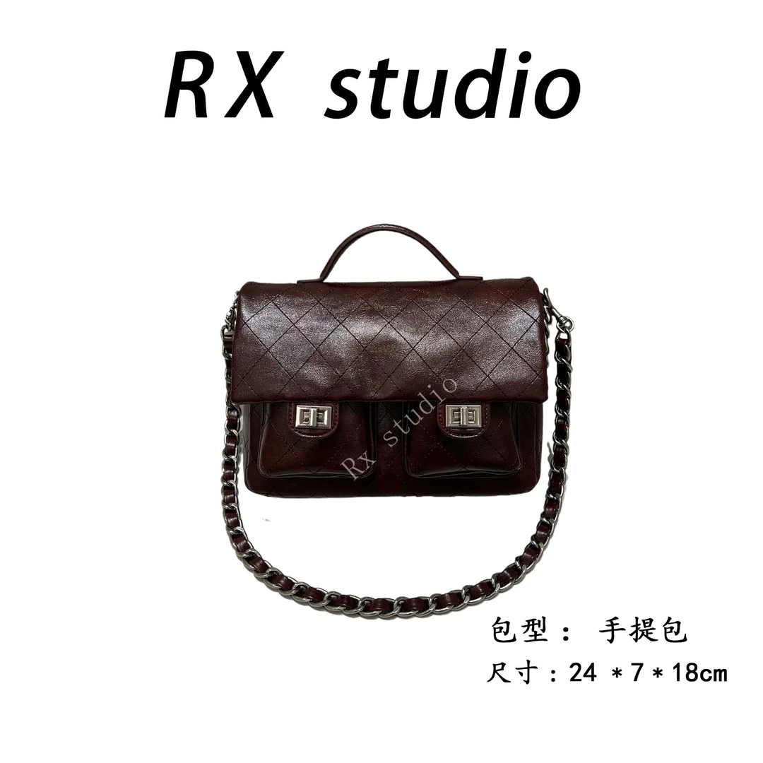 【南沙瑞熙】ZT-D7095-美拉棕RAIN.CUN轻奢小众时尚女士包