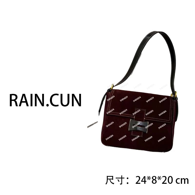 【南沙瑞熙】XKY-3963-车厘子红RAIN.CUN轻奢小众时尚女士包