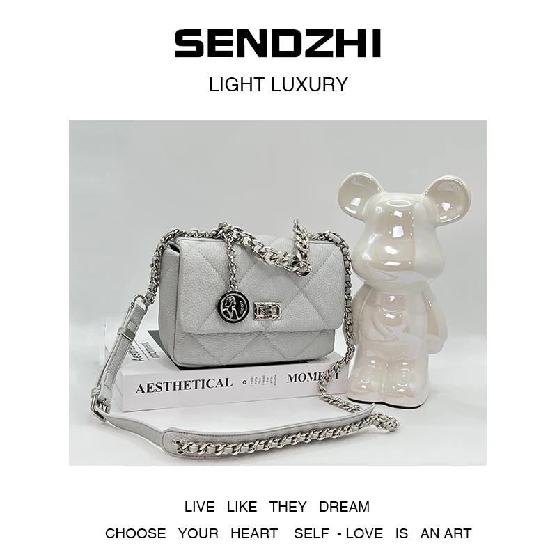 【南沙瑞熙】ZT-D8588-银灰色轻奢小众设计感时尚百搭ins女士包包