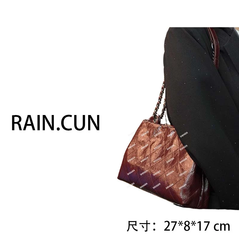 【南沙瑞熙】ZT-D9619-B-美拉棕RAIN.CUN轻奢小众时尚女士包