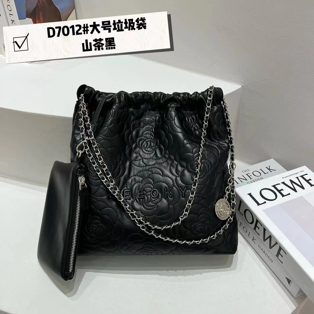 【南沙瑞熙】ZT-D7012-山茶黑RAIN.CUN轻奢小众时尚女士包