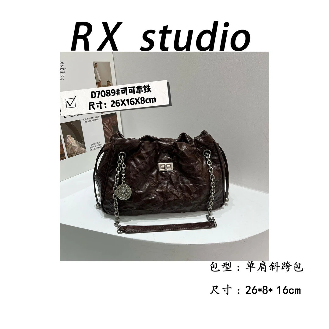 【南沙瑞熙】ZT-D7089-可可拿铁RAIN.CUN轻奢小众时尚女士包