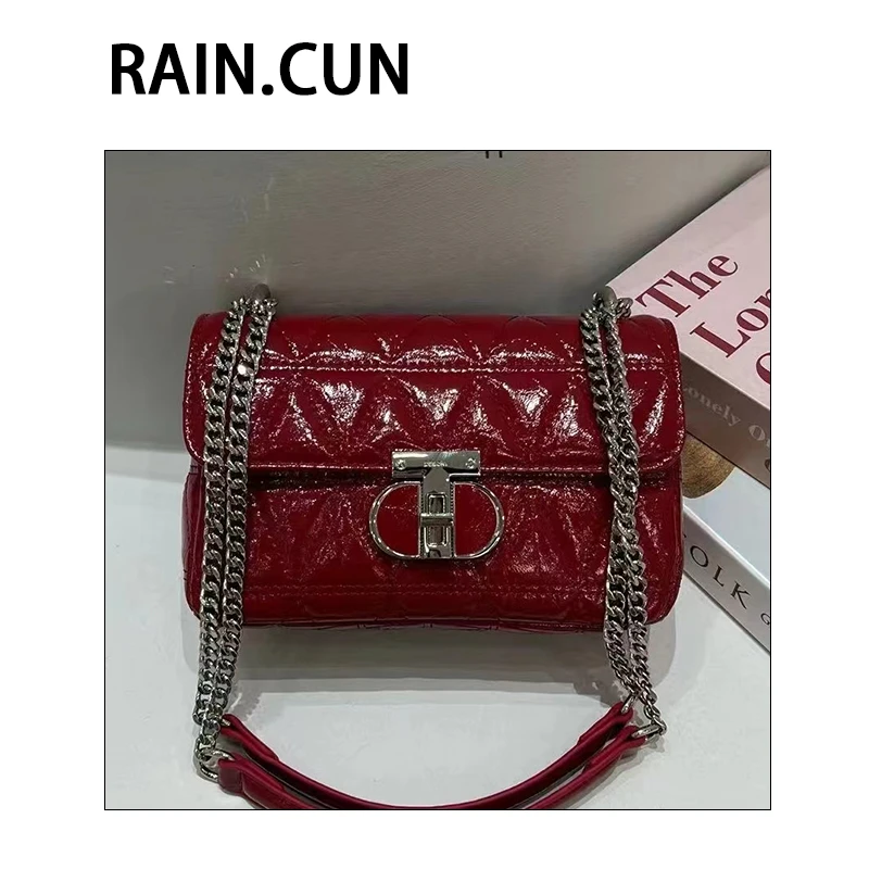 【瑞熙甄选】ZT-D9676-安格拉红-RAIN.CUN轻奢小众时尚女士包