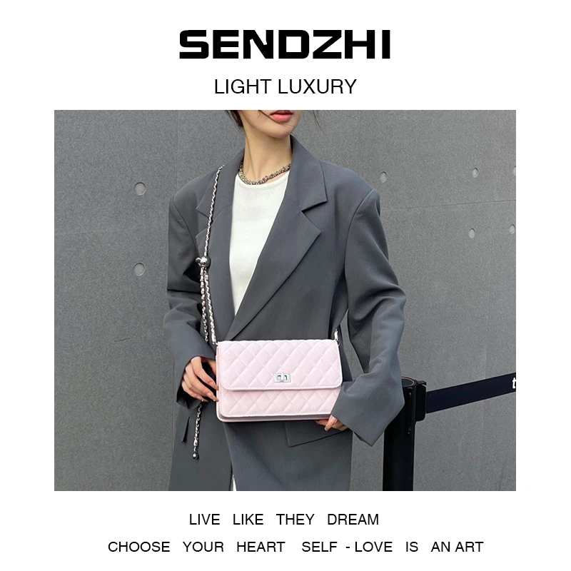 【南沙瑞熙】ZT-D8586-粉钻色轻奢小众设计感时尚百搭ins女士包包