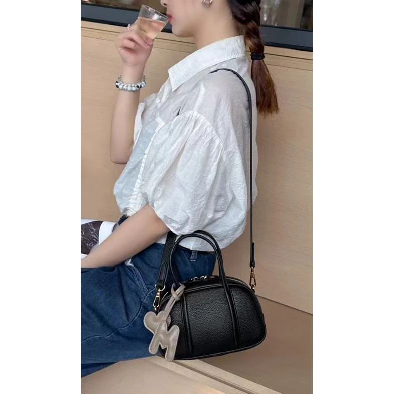 【瑞熙甄选】SKL-A0285-黑色-RAIN.CUN轻奢小众时尚女士包