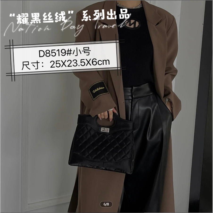 【南沙瑞熙】ZT-D8519-黑色轻奢小众设计感时尚百搭ins女士包