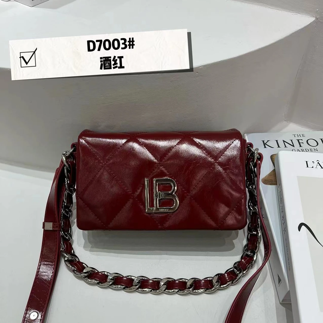 【南沙瑞熙】ZT-D7003-酒红RAIN.CUN轻奢小众时尚女士包