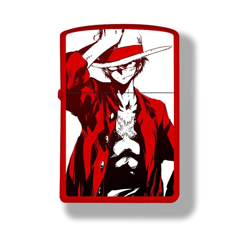 可爱高档双面煤油创意潮流个性国潮原装海贼王翻盖经典煤油机礼