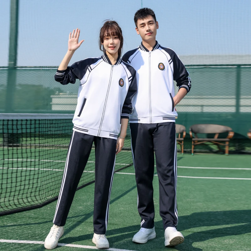 冬季白色校服小学生短袖初中生高中生上衣外套校服定制各学校校服